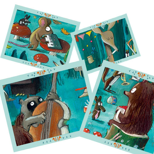 djeco进口森林音乐会拼图纸质3-4岁玩具男孩女孩 54片 商品图3