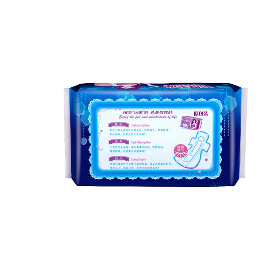 七度空间优雅丝柔超薄超长夜用卫生巾8片338mm 商品图2