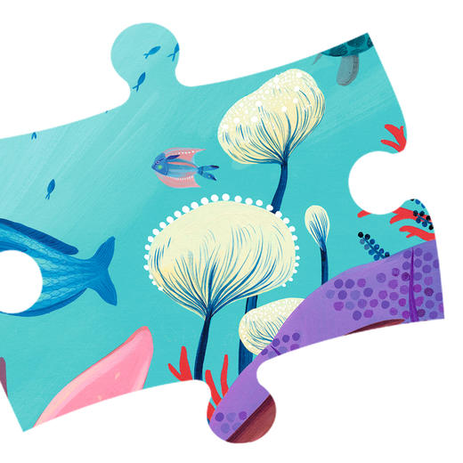 djeco进口海洋动物海底世界拼图大块儿童益智4-5-6岁 54片 商品图3