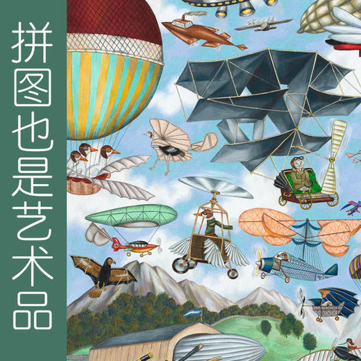 djeco进口儿童益智平面拼图5-6-7岁男孩200片飞机俱乐部 商品图0