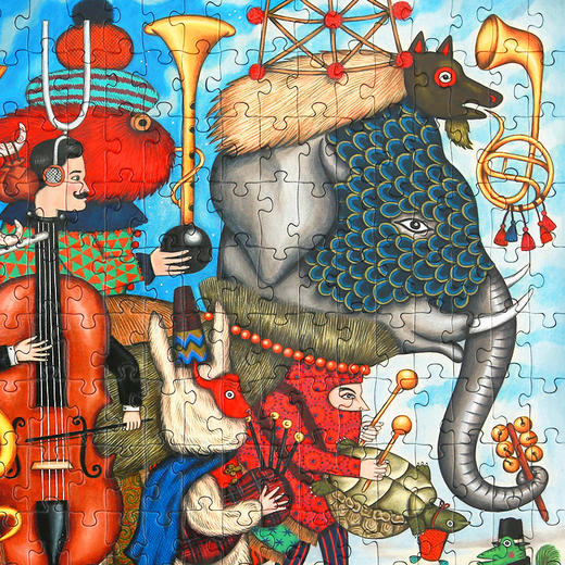 进口djeco儿童拼图500片神奇音乐会画廊10-12岁男孩成年减压女 商品图0