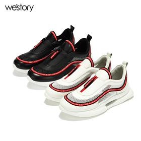Westory平底网纱休闲运动W283M70021