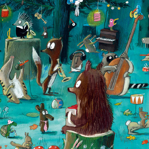 djeco进口森林音乐会拼图纸质3-4岁玩具男孩女孩 54片 商品图2