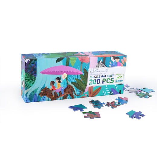 Djeco荷兰进口儿童动物画廊益智拼图200片 森林骑行 商品图1