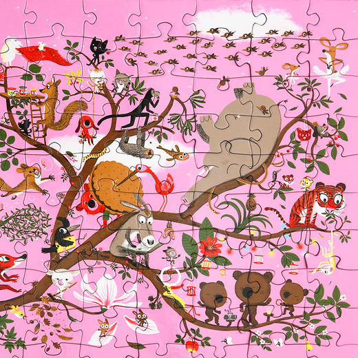 法国Djeco儿童益智艺术拼图玩具200片进口6-7岁大树之歌 200片 商品图3