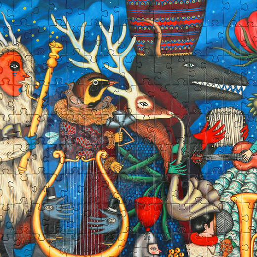 进口djeco儿童拼图500片神奇音乐会画廊10-12岁男孩成年减压女 商品图1