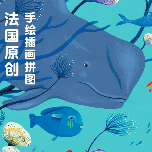 djeco进口海洋动物海底世界拼图大块儿童益智4-5-6岁 54片 商品图0