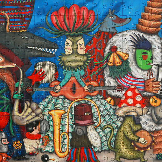 进口djeco儿童拼图500片神奇音乐会画廊10-12岁男孩成年减压女 商品图3