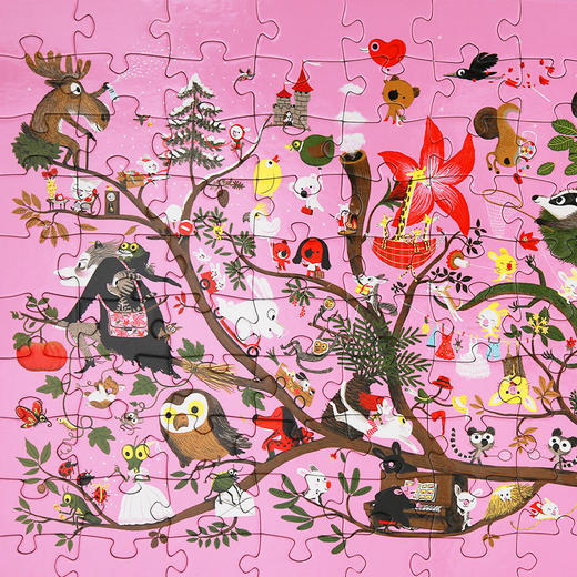 法国Djeco儿童益智艺术拼图玩具200片进口6-7岁大树之歌 200片 商品图1