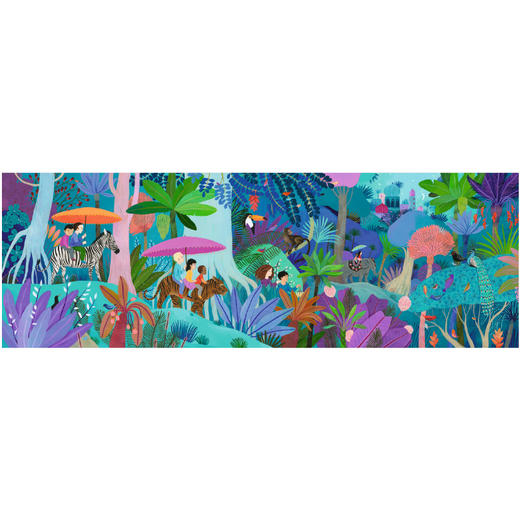 Djeco荷兰进口儿童动物画廊益智拼图200片 森林骑行 商品图4