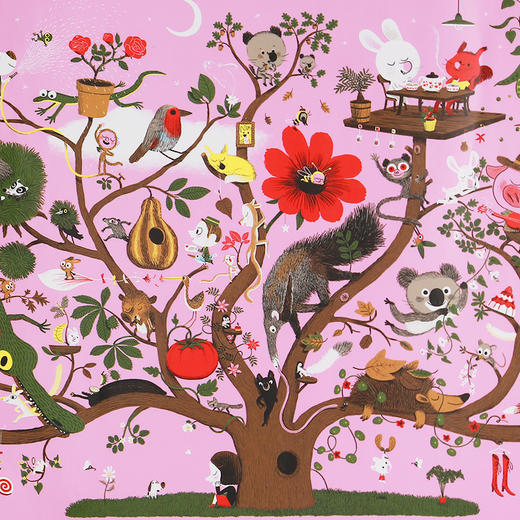 法国Djeco儿童益智艺术拼图玩具200片进口6-7岁大树之歌 200片 商品图0