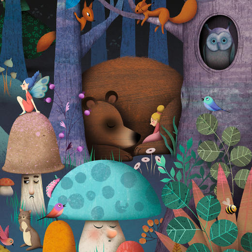 djeco进口儿童拼图100片大块女孩纸质5-6岁梦幻森林 商品图2