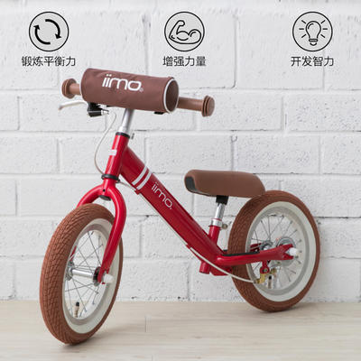 （超值）日本iimo原装12寸高碳钢复古儿童平衡车学步车无脚踏自行车 商品图1