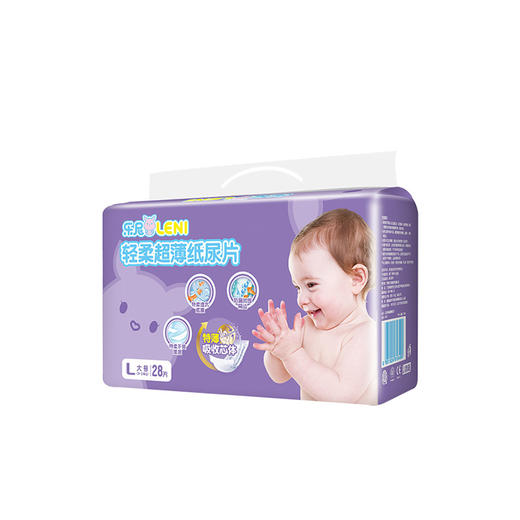 乐尼轻柔超薄纸尿片L码28片 商品图0