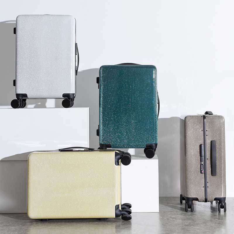 20寸星空纯PC铝框登机箱静音万向轮拉杆箱旅行箱行李箱女A-9335