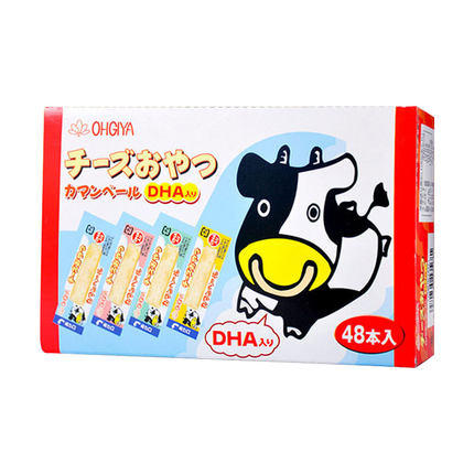 （超值）日本扇屋OHGIYA 鳕鱼芝士奶酪条 高钙DHA宝宝  盒装48根 商品图4