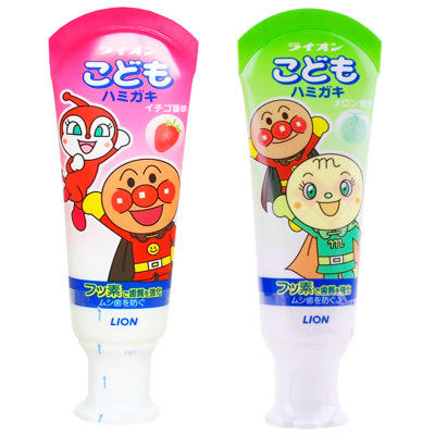 （超值）日本进口 Lion狮王面包超人儿童牙膏 可吞安全草莓味/哈密瓜味40g 商品图4