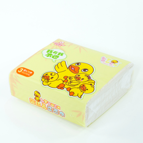 达维适本色竹纤维随身包软抽面巾纸70抽（黄色）