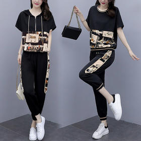 上海旗袍厂GZSH-女B4350Y8039新款夏装气质洋气女神范夏天两件套休闲时尚运动套装