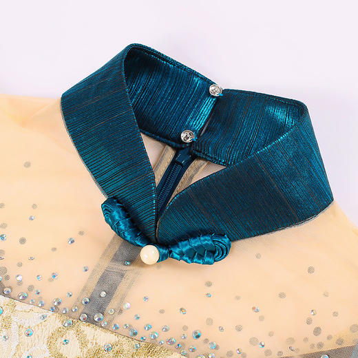 DLQ-A2418高端蓝色走秀旗袍礼服修身长款鱼尾连衣裙 商品图2