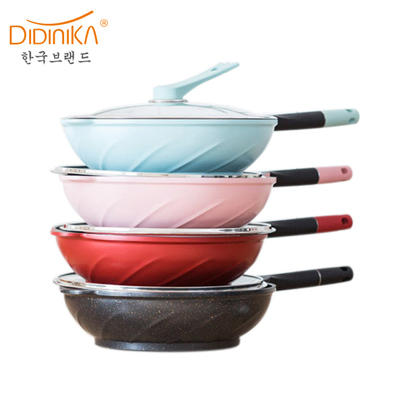 （超值）韩国迪迪尼卡didinika麦饭石锅不粘锅燃气电磁炉两用平底炒锅 商品图3