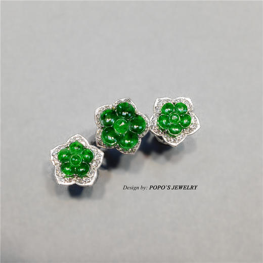 画中青莲｜戒指耳钉套装 商品图3