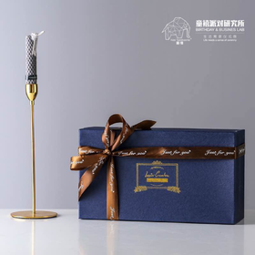 皇家瓷器钴蓝网纹下午茶杯套礼盒