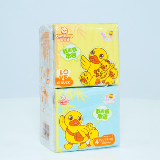 达维适本色竹纤维随身包软抽面巾纸70抽*4包装 商品图0