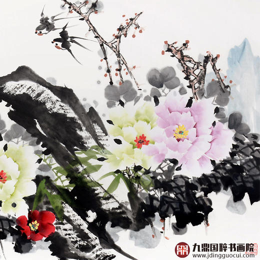 李子玉《舞东风》68*138cm 花鸟横幅作品 茶室/卧室挂画 商品图3