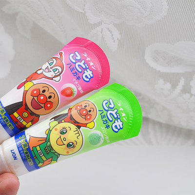 （超值）日本进口 Lion狮王面包超人儿童牙膏 可吞安全草莓味/哈密瓜味40g 商品图2