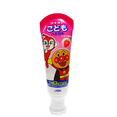 （超值）日本进口 Lion狮王面包超人儿童牙膏 可吞安全草莓味/哈密瓜味40g 商品图5