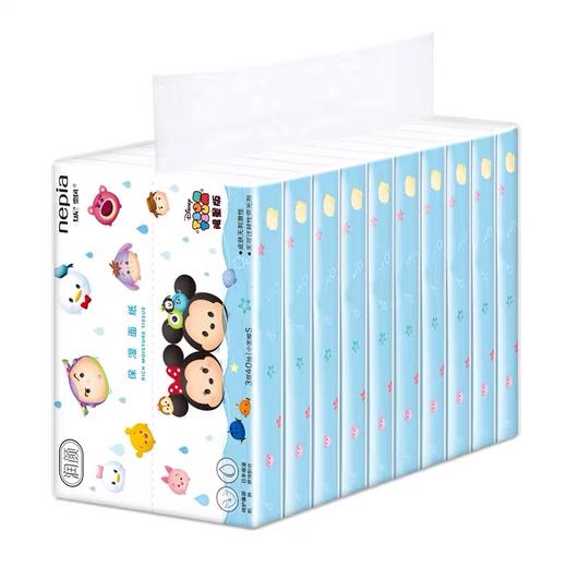 （超值）妮飘抽纸婴儿专用保湿面巾抽纸3层46抽 10包/提 商品图2