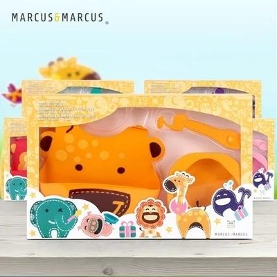 （超值）加拿大MARCUS婴幼儿硅胶餐具套装宝宝吃饭围兜汤勺硅胶碗三件套 商品图0