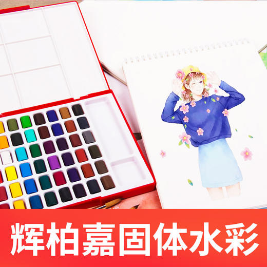 德国FABER-CASTELL辉柏嘉576024固体水彩颜料24色套装水彩画手绘 商品图2