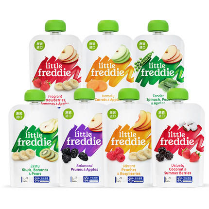 （超值）英国小皮little freddie  欧洲原装进口多种口味果蔬泥 酸奶谷物水果泥 商品图2