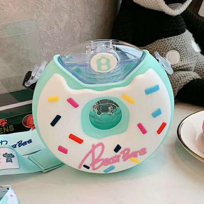 （超值）bearbens熊本士甜甜圈水杯儿童吸管杯凉水壶防摔家用幼儿园学生杯 商品图7
