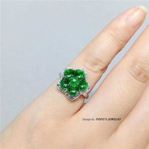 画中青莲｜戒指耳钉套装 商品图6