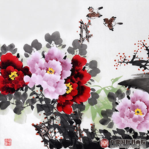 李子玉《鸣春》68*138cm 花鸟横幅作品 茶室/卧室挂画 商品图2