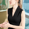 DY-AL09236性感v领打底衫新款紧身内搭无袖t恤欧美纯色背心 商品缩略图4
