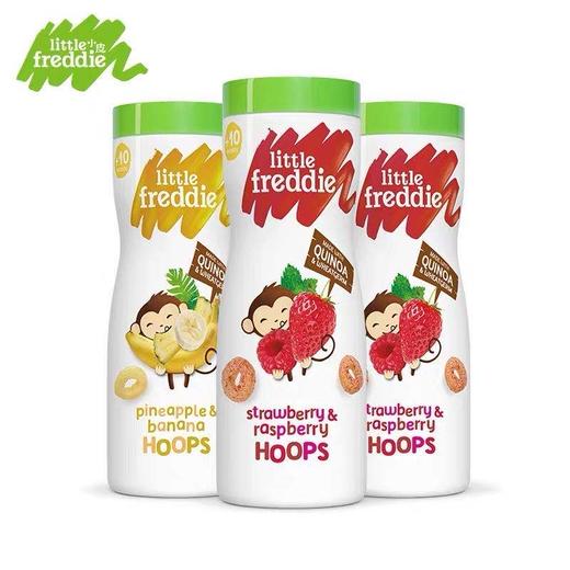 （超值）英国小皮little freddie  欧洲原装进口宝宝手指果蔬泡芙谷物圈 42g 商品图0