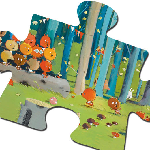djeco进口森林里的小伙伴拼图100片5-7岁 商品图1