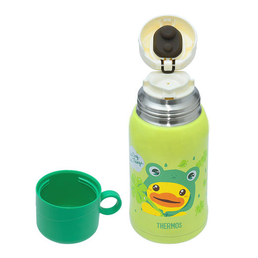 膳魔师 儿童保温杯小兔子青蛙杯套 水背带水壶便携宝宝水杯 550ml 商品图3