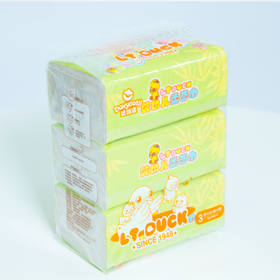 达维适本色竹纤维软抽面巾纸120抽*3包装