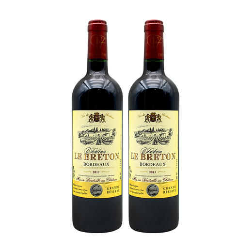 【双支特惠装】乐蓓桐城堡红葡萄酒 Chateau Le Breton, Bordeaux 750ml*2 商品图0