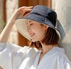 （超值）日本uvcut防晒帽子女遮阳帽太阳帽防紫外线双面大S同款遮脸渔夫帽 商品缩略图0