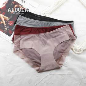 雅黛丽女士内裤纯棉底裆性感蕾丝边低腰平角裤4条装底裤DYK03026