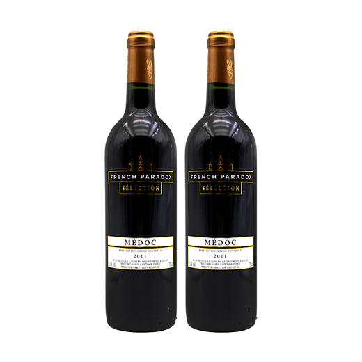 【双支特惠装】茗酊古堡-梅铎红葡萄酒 French Paradox Selection Médoc  750ml*2 商品图0