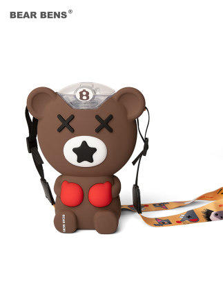 （超值）bearbens熊本士甜甜圈水杯儿童吸管杯凉水壶防摔家用幼儿园学生杯 商品图12