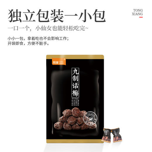 同享九制话梅 杨梅 乌梅 加应子 110g/袋 休闲办公零食 梅子 酸梅 蜜饯 干果脯 包邮 商品图2