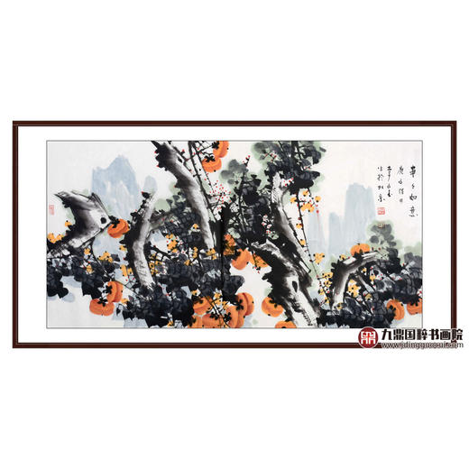 李子玉《事事如意》68*138cm 花鸟横幅作品 茶室/卧室挂画 商品图0